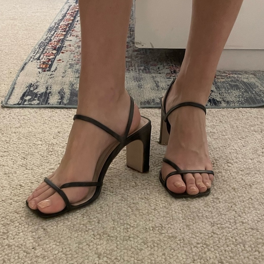 *GREAT CONDITION* ♡ Schutz Black Strappy Heels​